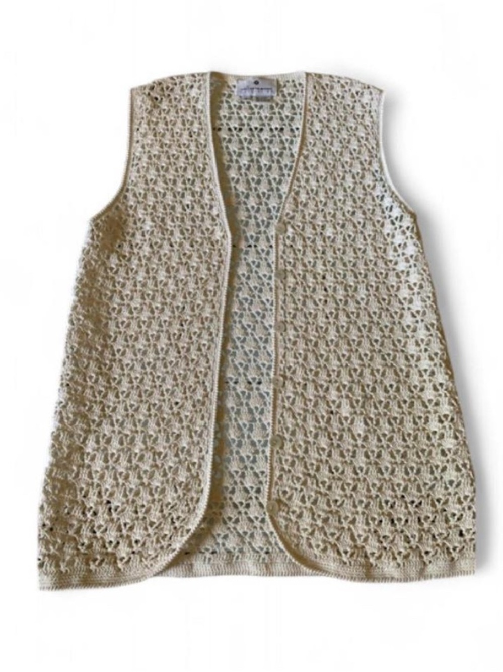 Saks Fifth Avenue Collection Cream Knit Vest